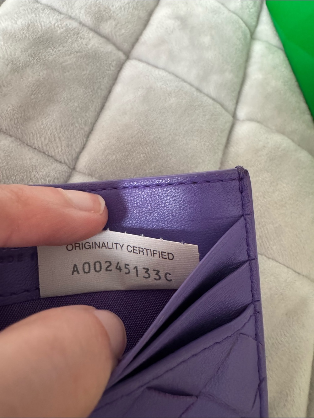 Bottega Veneta Purple Intrecciato Leather Card Case with Original Box & Dust Bag - Picture 6 of 8